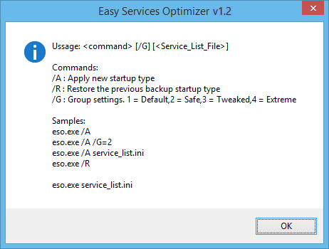 Easy service optimizer cmd support